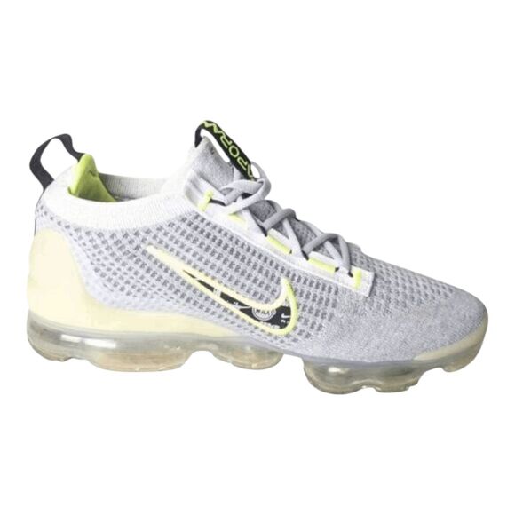 NIKE Air VaporMax 2021 Flyknit 'Wolf Grey Volt' Running Shoes Size 5.5Y/W7 - Picture 6 of 16
